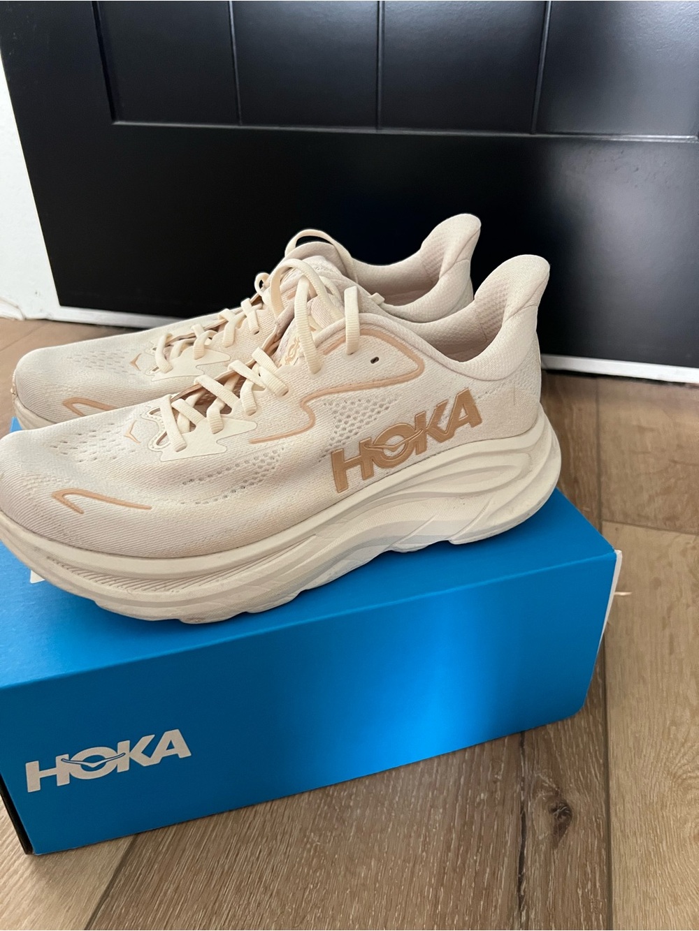 HOKA Women's Neutral Running Shoes — Cream like new! Only worn a few times.